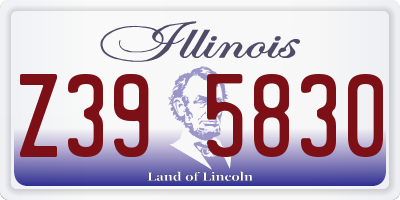 IL license plate Z395830