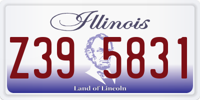 IL license plate Z395831