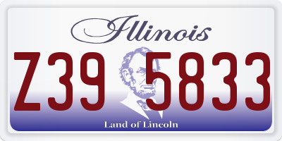 IL license plate Z395833