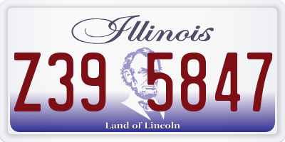 IL license plate Z395847
