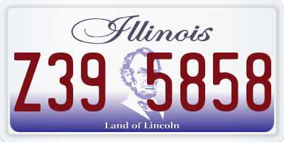 IL license plate Z395858