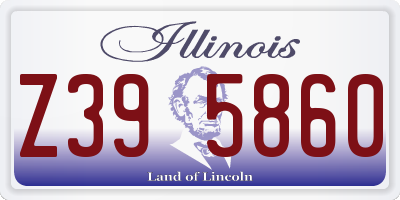 IL license plate Z395860
