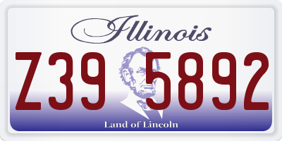 IL license plate Z395892