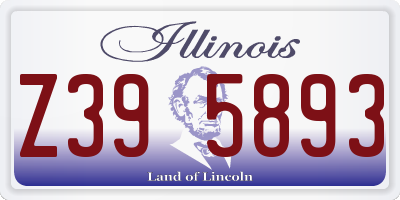 IL license plate Z395893