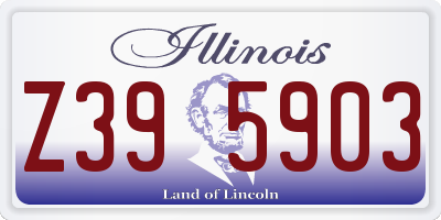 IL license plate Z395903