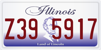IL license plate Z395917