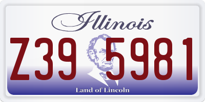 IL license plate Z395981