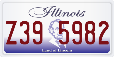 IL license plate Z395982