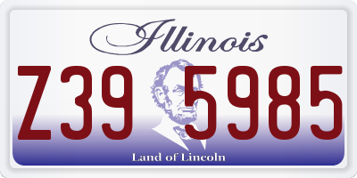 IL license plate Z395985