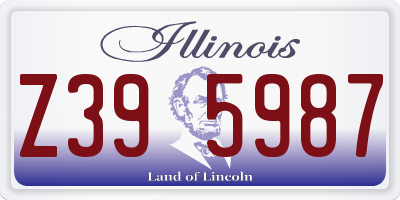 IL license plate Z395987