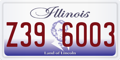 IL license plate Z396003