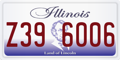 IL license plate Z396006