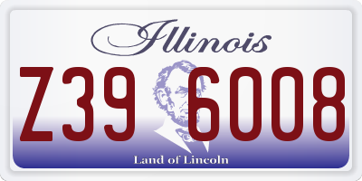 IL license plate Z396008