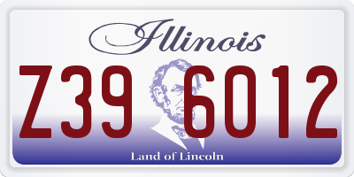 IL license plate Z396012