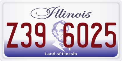 IL license plate Z396025