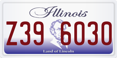 IL license plate Z396030
