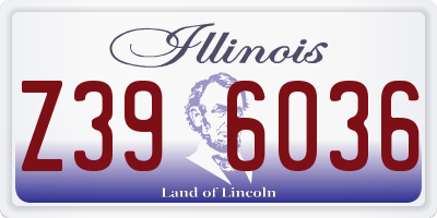 IL license plate Z396036