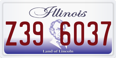 IL license plate Z396037