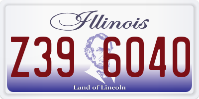 IL license plate Z396040