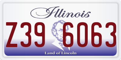 IL license plate Z396063
