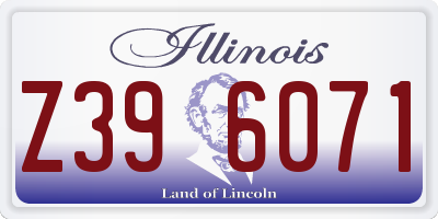 IL license plate Z396071