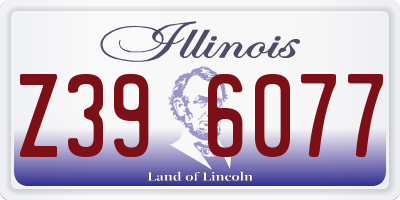IL license plate Z396077