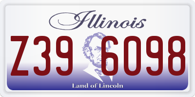 IL license plate Z396098