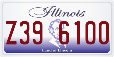 IL license plate Z396100
