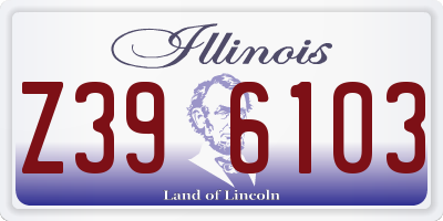 IL license plate Z396103