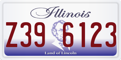 IL license plate Z396123