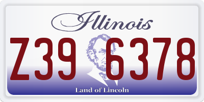 IL license plate Z396378