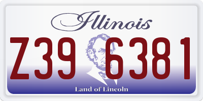 IL license plate Z396381