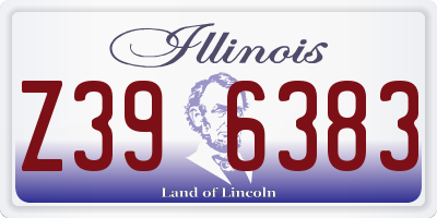 IL license plate Z396383
