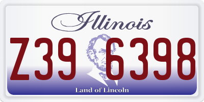 IL license plate Z396398