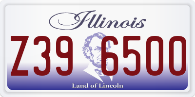 IL license plate Z396500