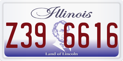 IL license plate Z396616