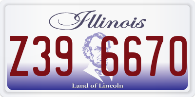IL license plate Z396670