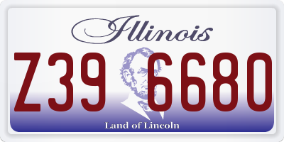 IL license plate Z396680