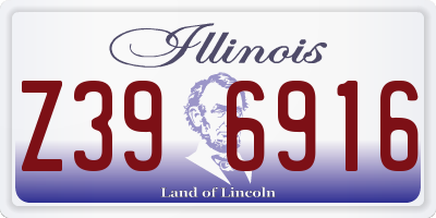 IL license plate Z396916