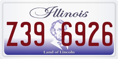 IL license plate Z396926