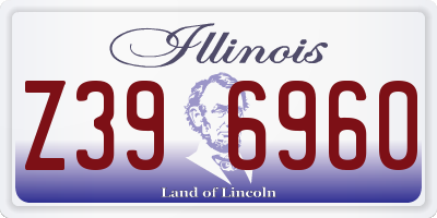 IL license plate Z396960