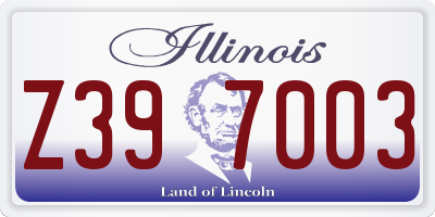 IL license plate Z397003