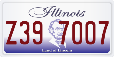 IL license plate Z397007
