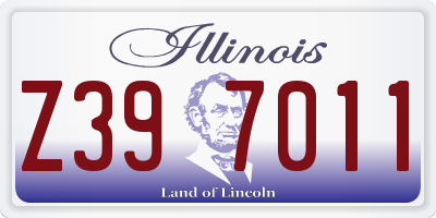 IL license plate Z397011