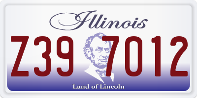 IL license plate Z397012