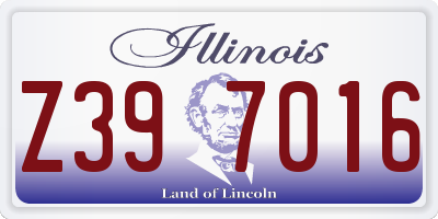 IL license plate Z397016