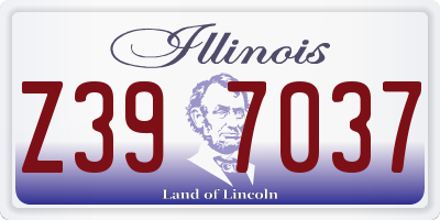 IL license plate Z397037