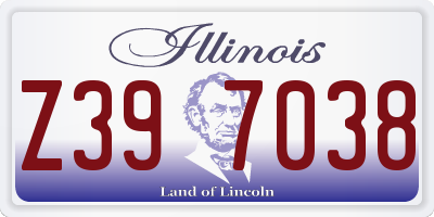 IL license plate Z397038
