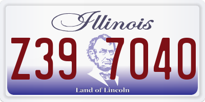 IL license plate Z397040