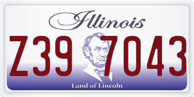 IL license plate Z397043